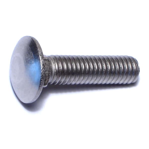 Midwest Fastener Carriage Bolt, Square Neck, 16 (Coarse), 1-1/2 in L, 18-8 Stainless Steel, 15 PK 54313 - main